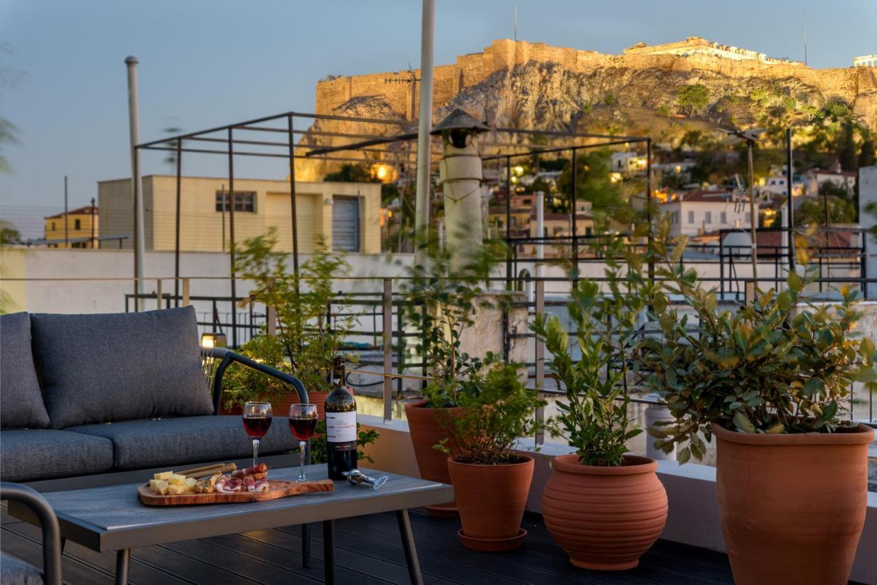 Meno Suite with Private Terrace - Jaccuzzi, Acropolis View Atene Esterno foto